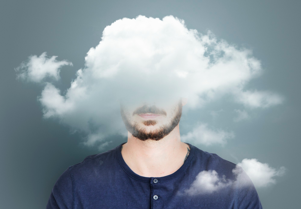 The Surprising Truth About Mental Health Apps: 3 Science-Backed Benefits 3 A person with a cloud over their head, representing mental health, possibly related to mental health apps.